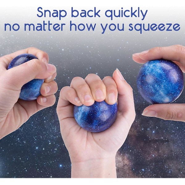 18 stk. Rum Stressbolde, Skum Stressbolde Galaxy Stressbolde 6 til Stressaflastning Fødselsdagsgave Party Favors    [HK]