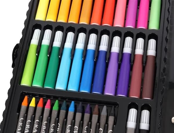 Konstmaterial för barn - 86-delad kreativ låda[HK] multifärg multicolor