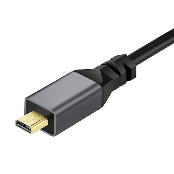 Typ A 0.5-2.4m 4K Micro HDMI till HDMI-spiralförlängningskabel Hane till Hane HDMI2.0 Flexibel Spiral[HK]