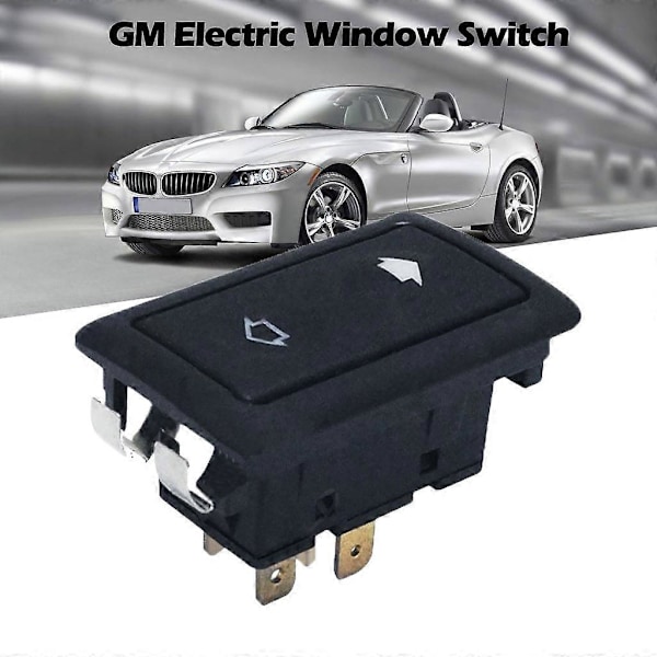 Universal 6-stifts 12-24V Bil Elektrisk Fönsterbrytare Knapp Auto Strömregulator [HK] Black