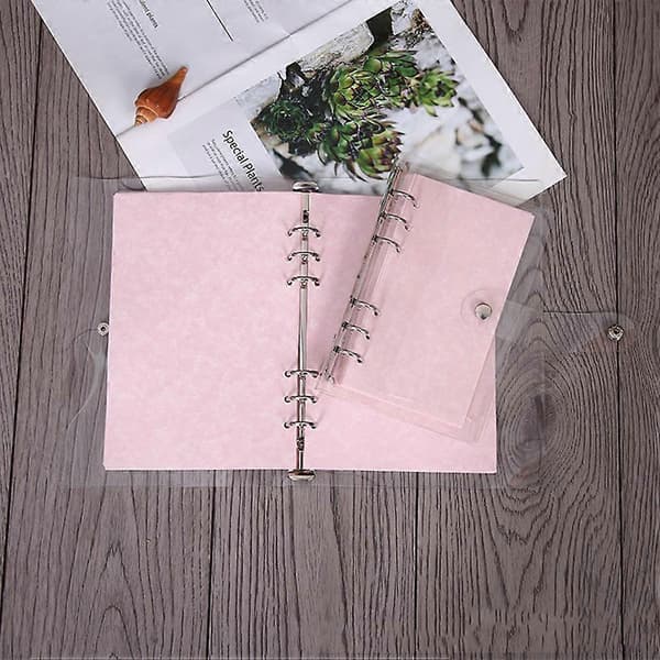 Transparent PVC Notebook Case for Students 1Pcs Six Holes Protector[HK]