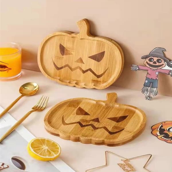 Pumpaplatta Grimace Matbricka för Halloween Träserveringsbricka Köksplatta[HK] Ghost