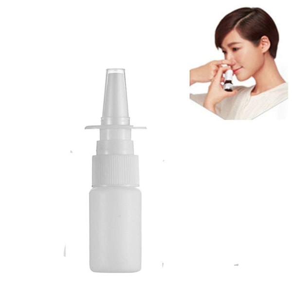 30 ml valkoinen tyhjä muovinen nenäsuihkepullot pumppusumutin nenäsumutin uudelleentäytettävä pullo, pakkaus 12 [HK]