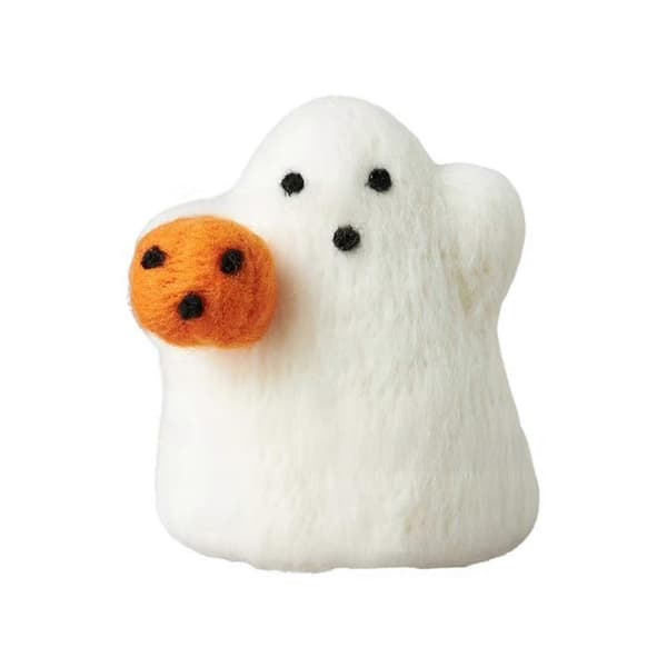 Håndlavet filtspøgelse med græskar – Halloween borddekoration [HK] A