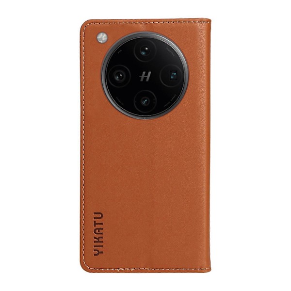 Til Oppo Find X8 Pro 5G Wallet Case YIKATU YK-001 PU Læder Telefon Cover med Stand - Grøn[HK] Brown Multicolor