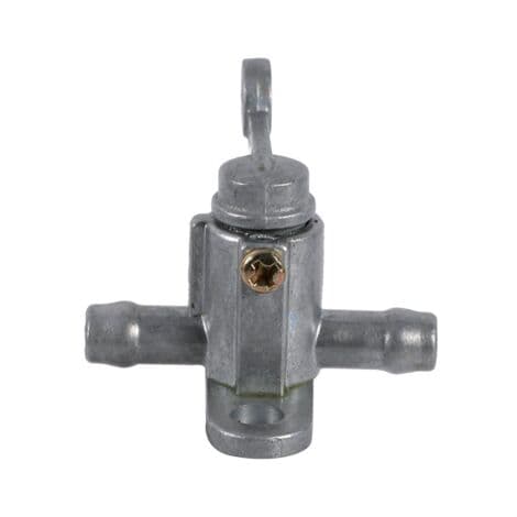 Inline drivstoffbryter, 8 mm 5/16 drivstoffkran, aluminium, normalt åpen, 1-veis, inline-montering, spak, sølv, manuell (HK)