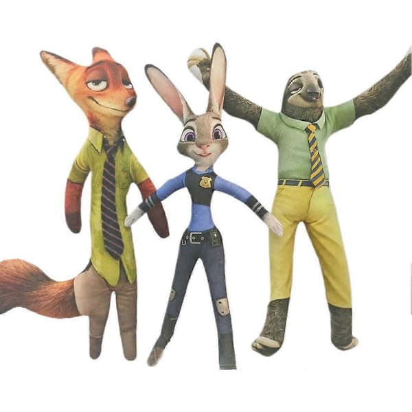 Zootopia Nick Judy Plysdukke med Skelet til Fleksibel Posering Samlerobjekt[HK] 30cm