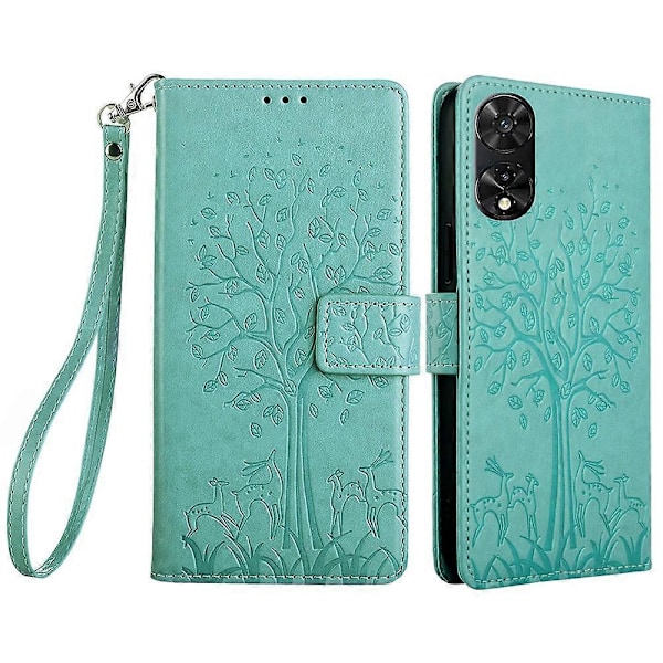 TCL 505 -kotelon lompakkoteline nahkainen kukka puhelinkuori tukkumyyjä [HK] Style D Multicolor