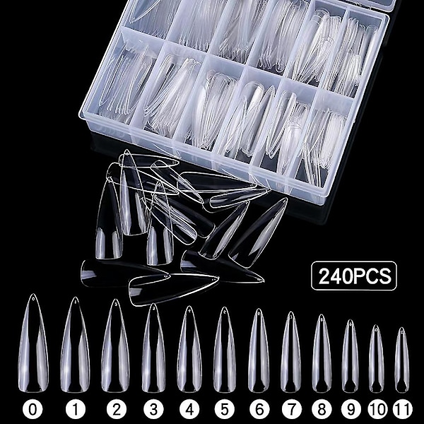 HK  Neglesalons Præstationer Transparent Farve Spids Oval Rør Form Trapezoid