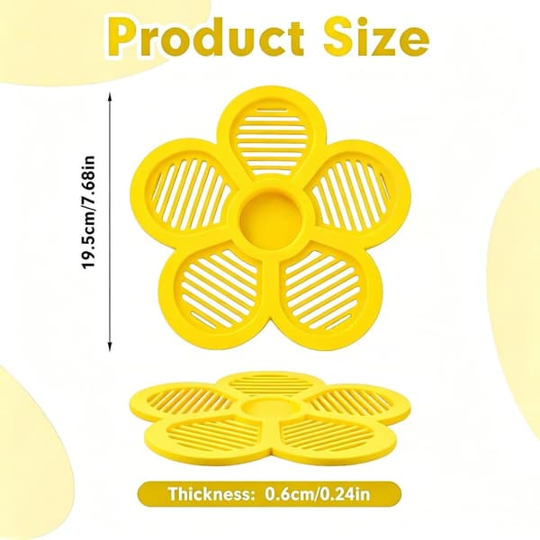 Flydende Bi-ø, 19,5 cm Blomsterformet Vandfoderstation Bærbar Stil, til Sommerfugl, Udendørs, Gård, Have, Dam, Pool, Farm, D[HK] yellow