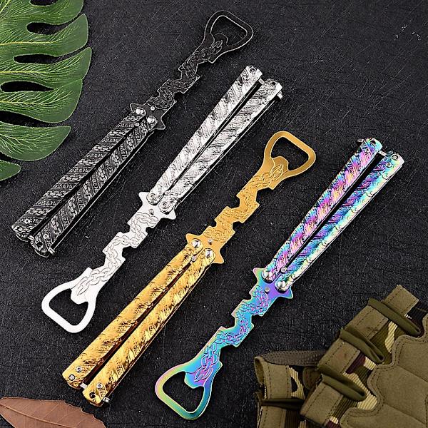 HK  sysy Game Chain Butterfly Træning Multifunktionel Folding Chain Flaskeåbner Praksis Kaste anc