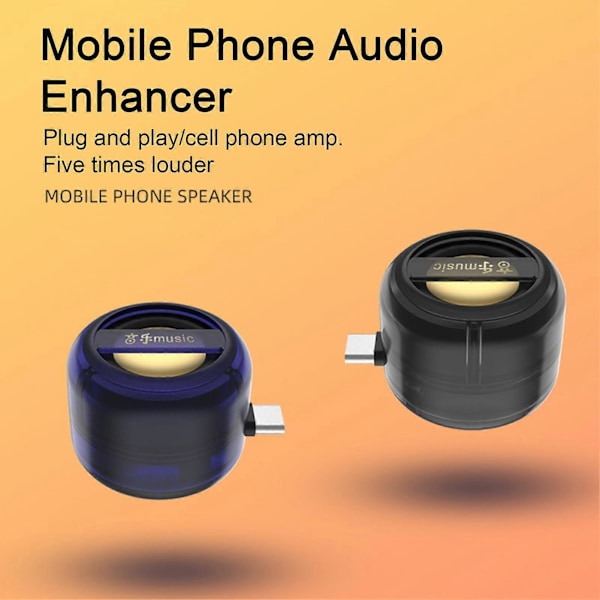 Mini Högtalare Plug-and-play Mobiltelefon Högtalarförstärkare Portabel Subwoofer Ljudbox för Hemmakontor[HK] Clear