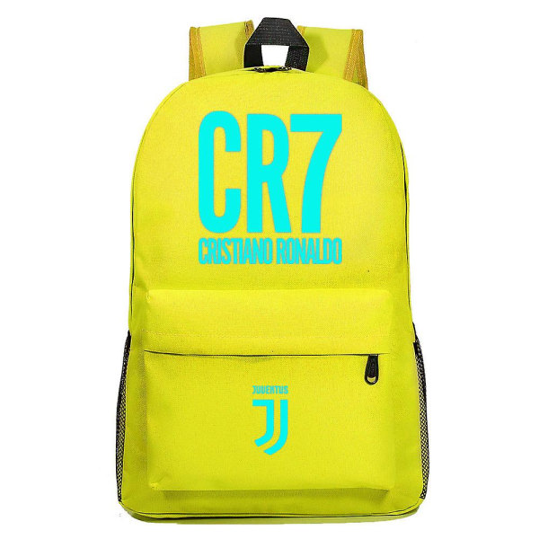 Blå Luminous Surrounding Fotboll Ronaldo Tonårs Ryggsäck: Snygg Unisex Casual Ryggsäck[HK] 6