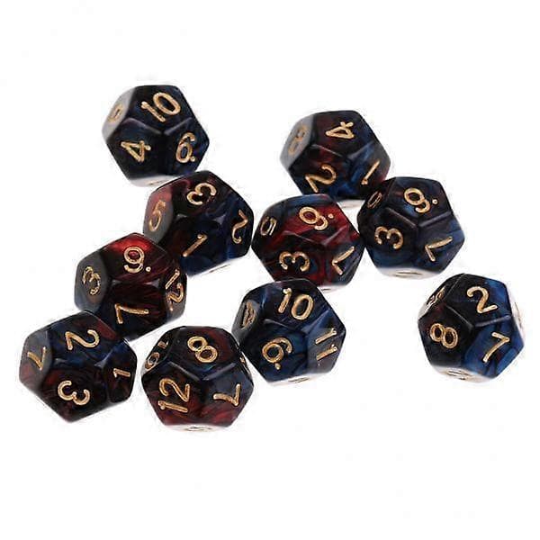 3-4-pack 10 st 12-sidiga tärningar D12 polyedriska tärningar för Dungeons and Dragons bordsspel [HK] 4 Pcs