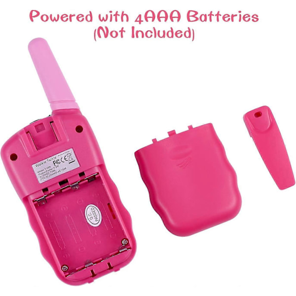 Leksaker för 3-12 åriga flickor och pojkar, Walkie Talkies för barn 22 kanaler 2-vägs radioleksak med bakgrundsbelyst LCD-ficklampa, 4,8 km räckvidd för utomhusbruk [HK]