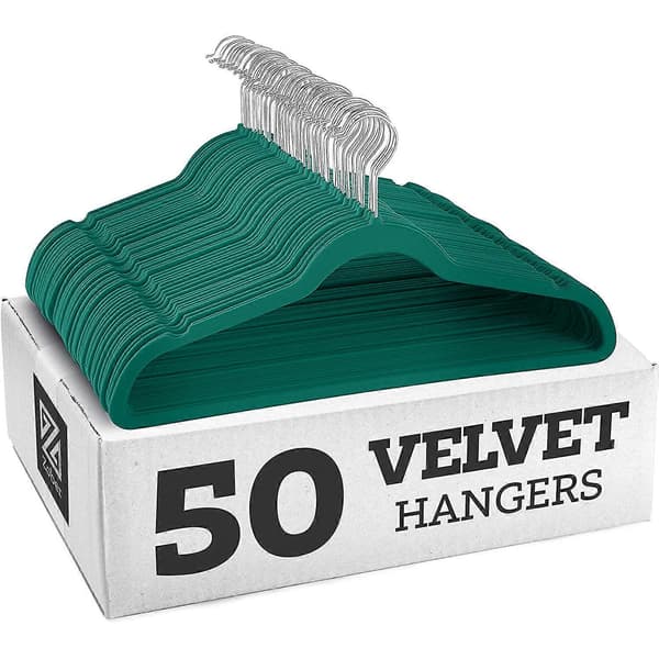 Sammetshängare Kostym (10-pack), Svart[HK] green galvanized hook