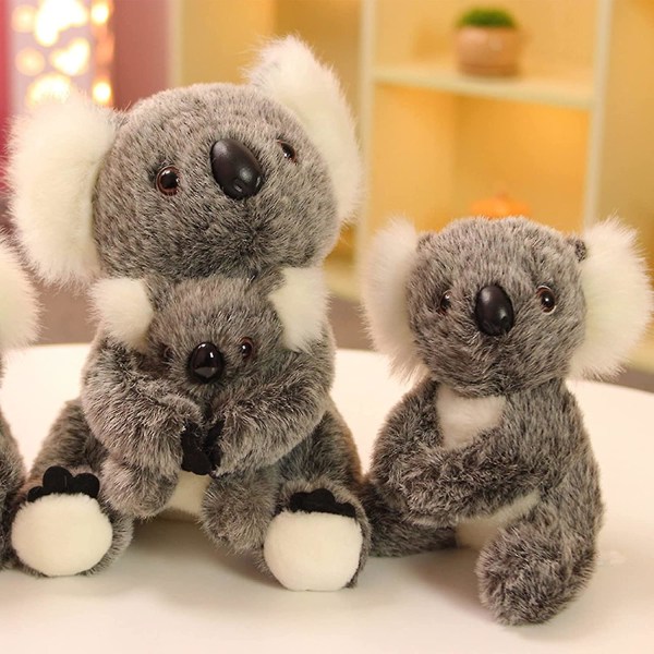 Wabjtam mamma och baby Koala Bear Plysch gosedjur Simulering Koala Doll Toy Present 30 cm[HK]