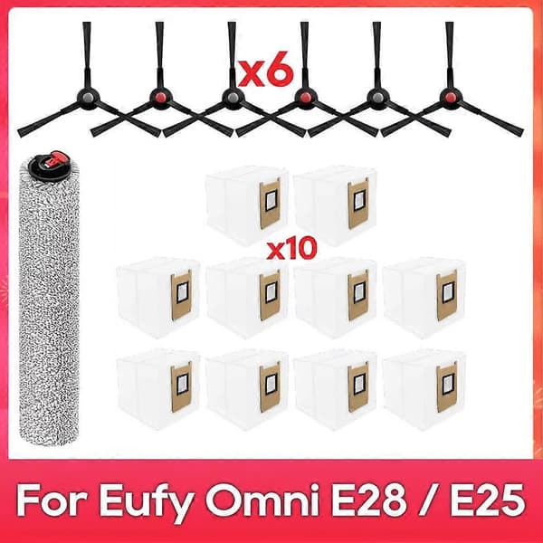 För Eufy Omni E25 / E28 Reservdelar Sidoborste Rulle Mopp Dammpåse Tillbehör[HK]