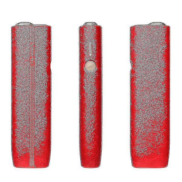 För Iqos Iluma One Läderfodral Fullt Skyddande Hölje E-cig Tillbehör Lyx [HK] Red