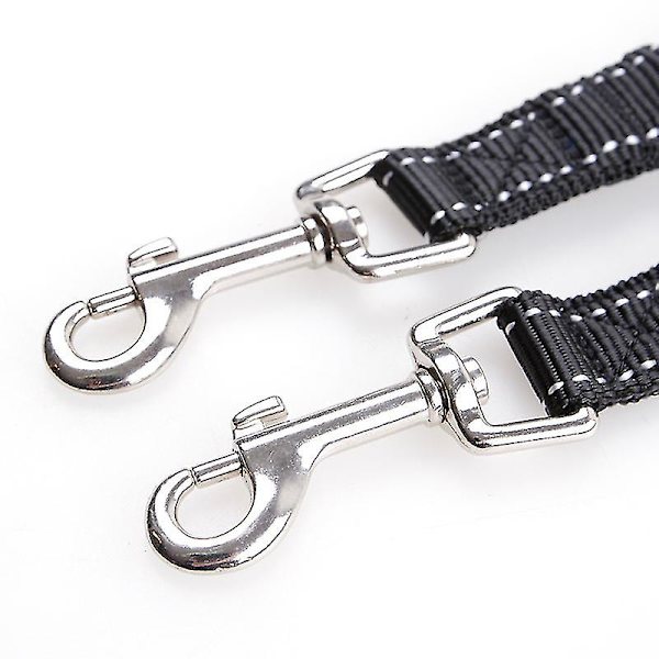 Hundefører uten floker med trippelkobling, bungee-line, svart (1 stk, svart) [HK]