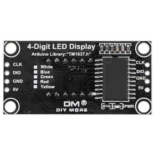 jixopn TM1637 LED-displaymodul 4-siffrig klockmodul Digital LED-modul (grön)[HK] Green sizeA