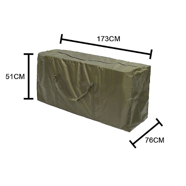 HK  Utendørs puteoppbevaringspose Vanntett Ekstra stor oppbevaringspose 173x76x51cm