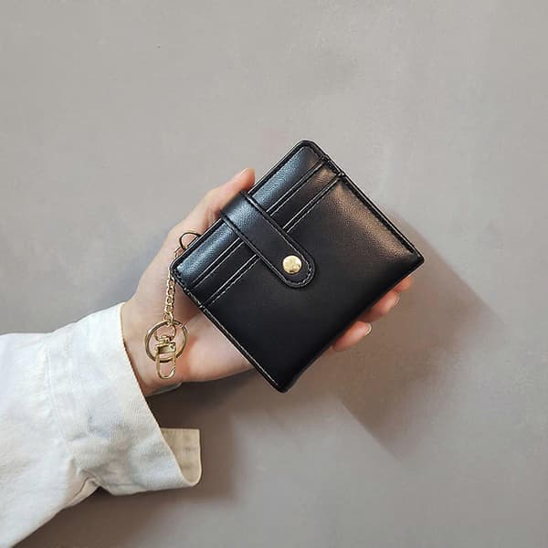 1 stk. kort damepung 30% rabat lille pung - sort[NC]