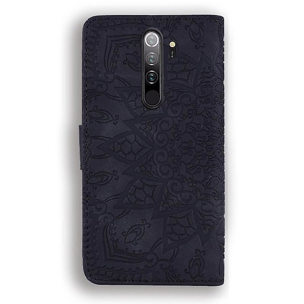 Plånboksfodral för XiaoMi RedMi NOTE 8 PRO Premium PU Läder Flip Cover Mandala[HK] Black