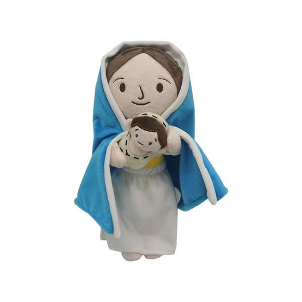2023 Jomfru Maria Jesus Kristus plysjleketøy Religiøs plysj Myk utstoppet dukkefigur Kristen kreative gaver[HK] F
