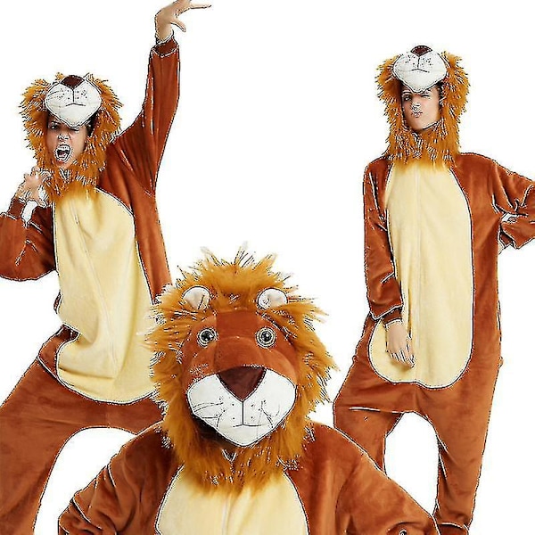 Løve Pyjamas Dyre Onesie Enhjørning Pyjamas Pegasus Kostume Kigurumi Pyjamas Halloween Cosplay[HK] L