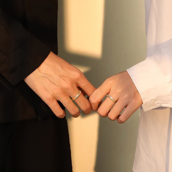 Bryllupsparringer Fingerringer Justerbare Ringer Åpne Ringer Kobbermateriale
