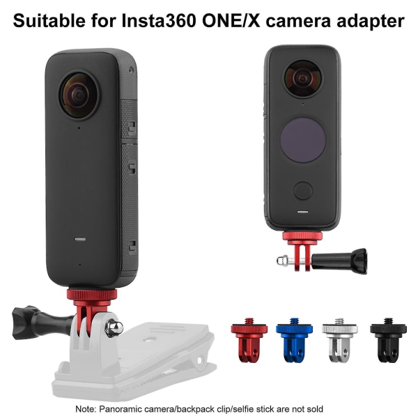 Pamic Camera Mount H Clip Ie Stick -liitin Insta 360 X/x2 [HK] Red