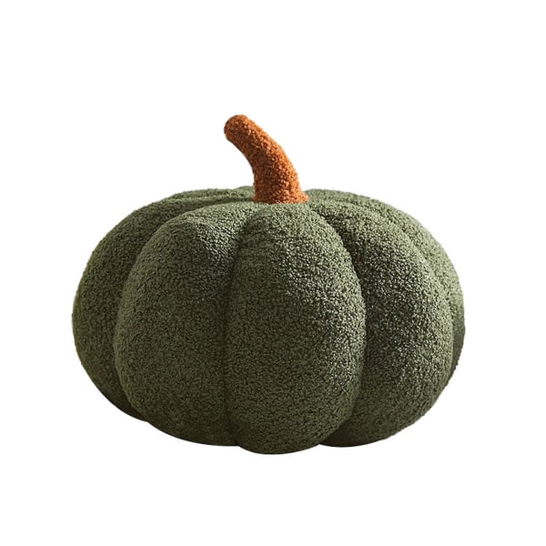 Plys græskar legetøj Fluffy fyldt græskar pude Blød Thanksgiving Halloween græskar dekorativ sofa Pude græskar legetøj[HK] ArmyGreen - 28cm