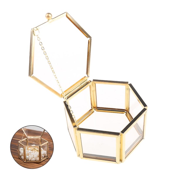 Geometriske smykker Display Organizer Keepsake Box For Case Hjem Dekorativ Box