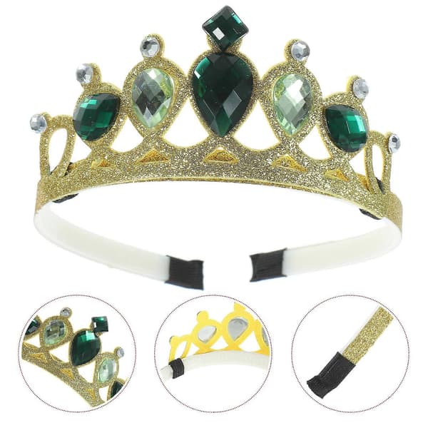 Gullfarget Rhinestone Partykrone Hodeplagg for Jenter[HK]