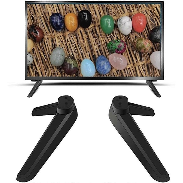 Universelt TV-stativ, Bordplade TV-stativ Base Udskiftning, TV Base Fodstykke TV-stativ Monteringsben 17mm-20mm[HK] Black