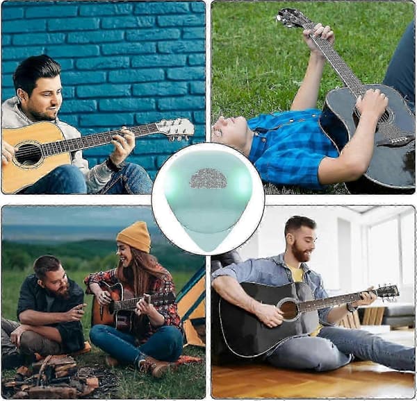 LED Lysande Gitarrplektrum, Lysande Gitarrplektrum, Hållbara Gitarrtillbehör För Musikälskare, Gitarrnybörjare[HK] Green