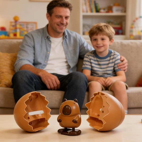 Capybara Egg Hatching Toy - Interaktive bærbare dyresamleobjekter, Capybara Hatching Eggs - for barn gutter jenter venner barn Yout[HK] 3