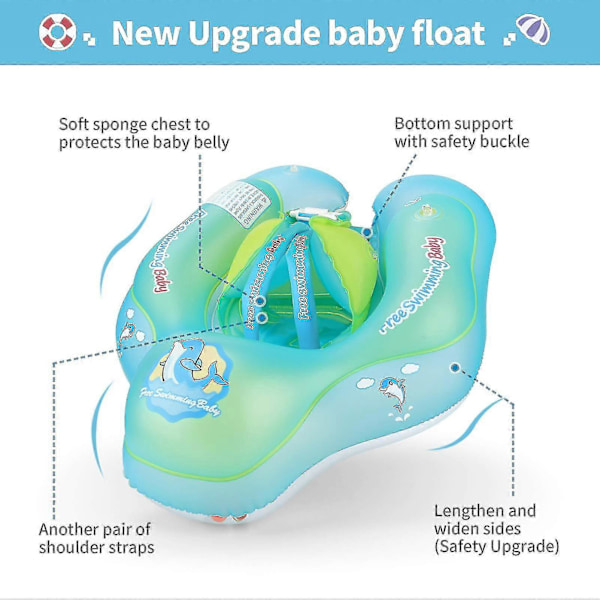 Flytande Babybadring Uppblåsbar Baby Simring Barn Midjering Uppblåsbara Poolleksaker Simbassäng [HK] XL