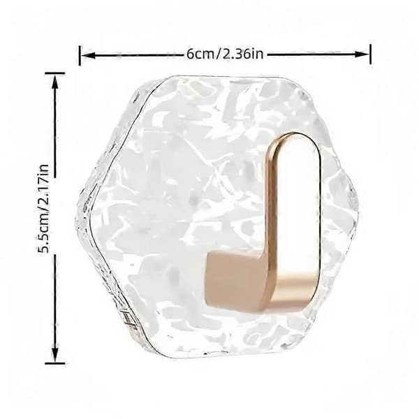 Poraamattomat liimakoukut - Glacier DesignVahva pitoMonikäyttöinen[HK] Golden 5pcs