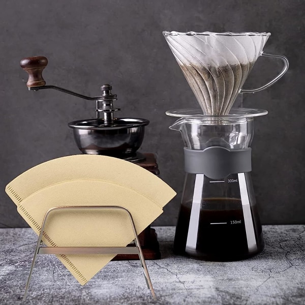 Kaffefilterhållare återanvändbar metallpappershållare hem kök bar café förvaringstillbehör (brons)