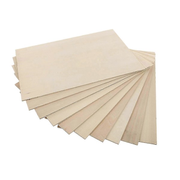 10 stk. Basswood Kryssfiner DIY Pyrografi Forsyninger Ubehandlet Trebit Håndverk [HK]