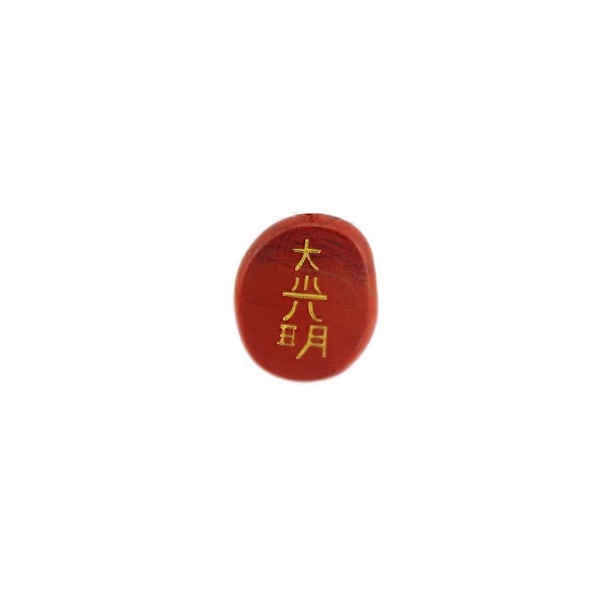 4 st Graverade Röda Jaspis Reiki Energi Kristallstenar [HK]