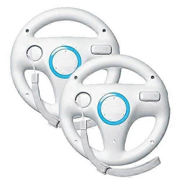 Mario Kart Rat Kompatibelt med Nintendo Wii, 2 Sæt Hvid Farve Bundle[HK]