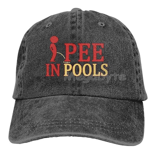 Sjov Hat Tisse I Pools Baseball Cap Sjov Joke Hat Herre Baseball Cap Dame Snapback Hat Far Hat Bomuld Bone Trucker Cap[HK] One Size navy