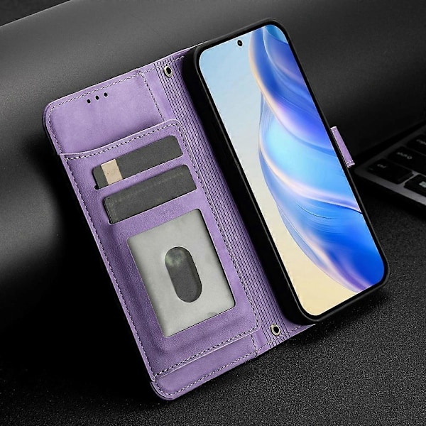 Plånboksfodral med dragkedja PU-läder för ZTE Blade A75 5G / Nubia Focus[HK] Purple