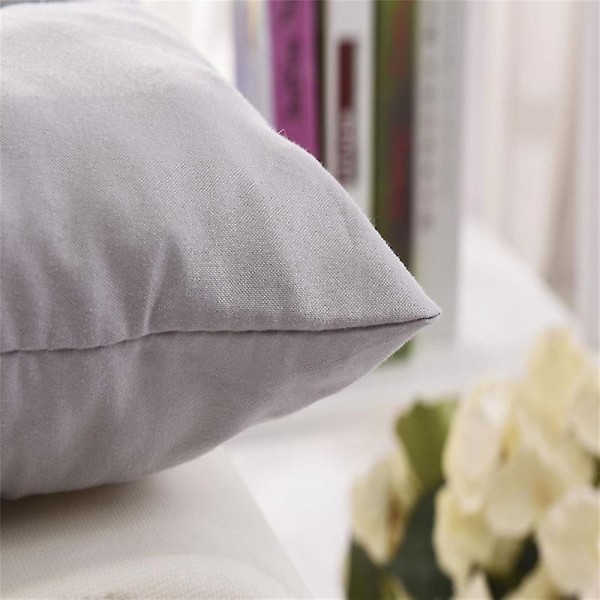 40x40cm Myk Sitteunderlag i Fast Farge, Kvadratisk, Tykk, Spisebordstol Dekor XC[HkkK] Gray
