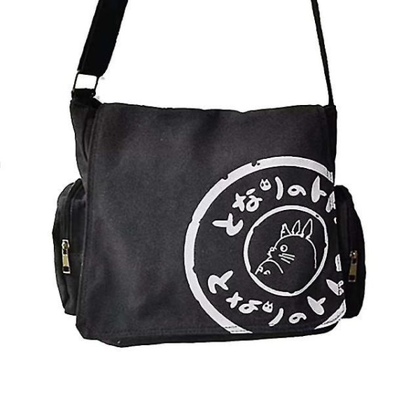 Naapurini Totoro Messenger Bag Naisten Suunnittelija Käsilaukut Naisten Olkaimet Crossbody Canvas Naisten Suuret Kangaskassit Sarjakuva[HK] Black