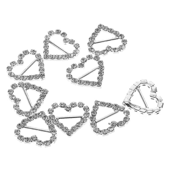Rhinestone Knapper Legering Rhinestone Spenne for Dekorasjon 10 stk Sølv Design[HK]