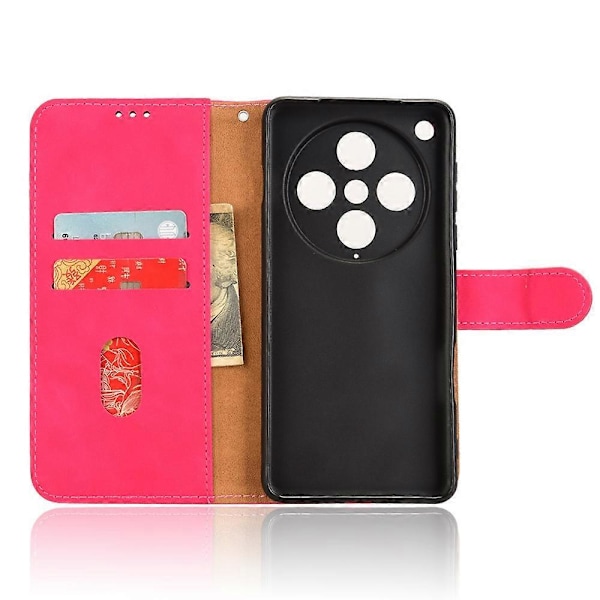 For Oppo Find X8 Pro 5G Lærveske Hudfølelse Anti-Fall Lommebok Flip Telefon Deksel - Grønn[HK] Rose Multicolor